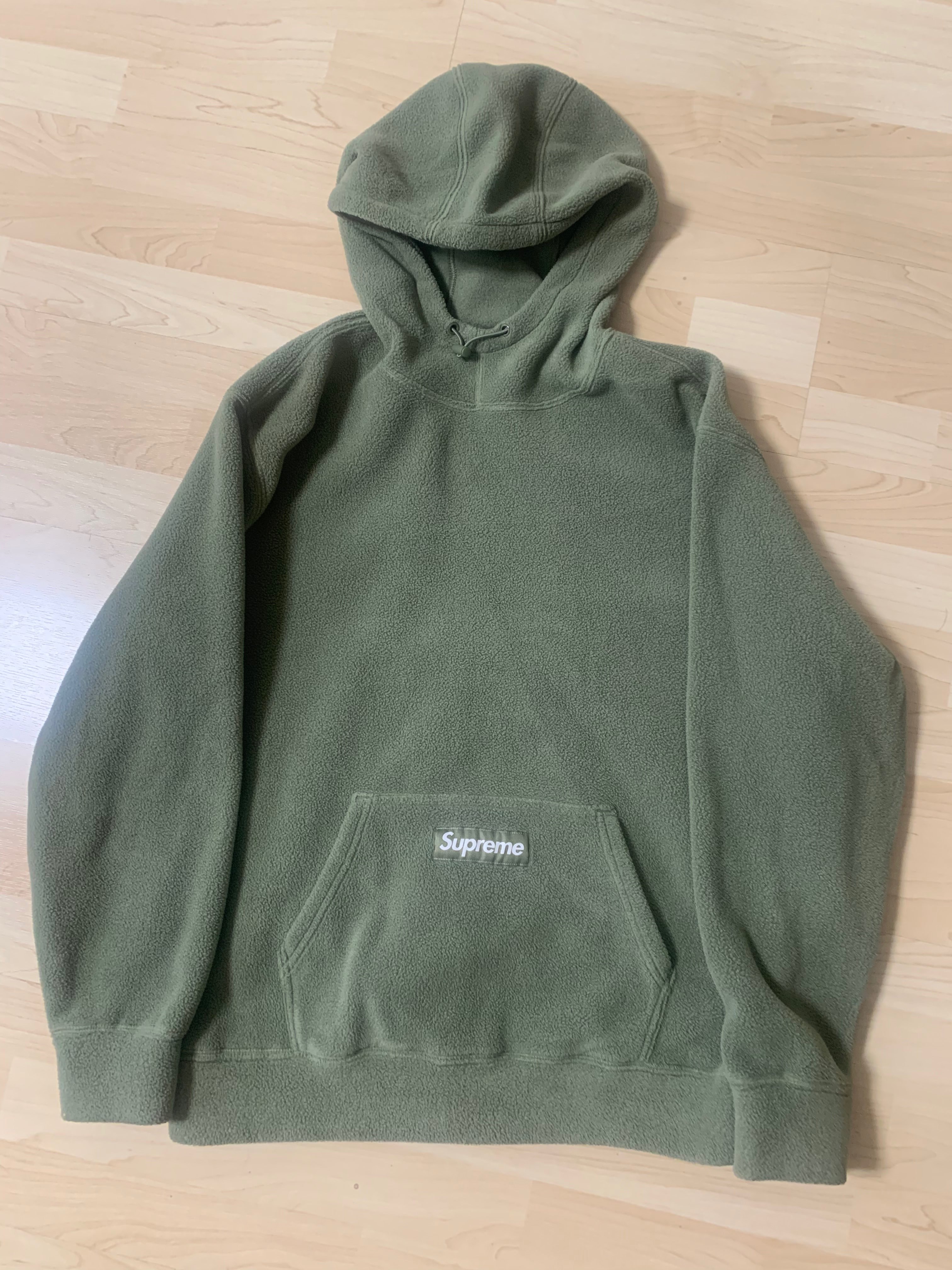 Supreme Polartec Hooded Sweatshirt "Light Olive"