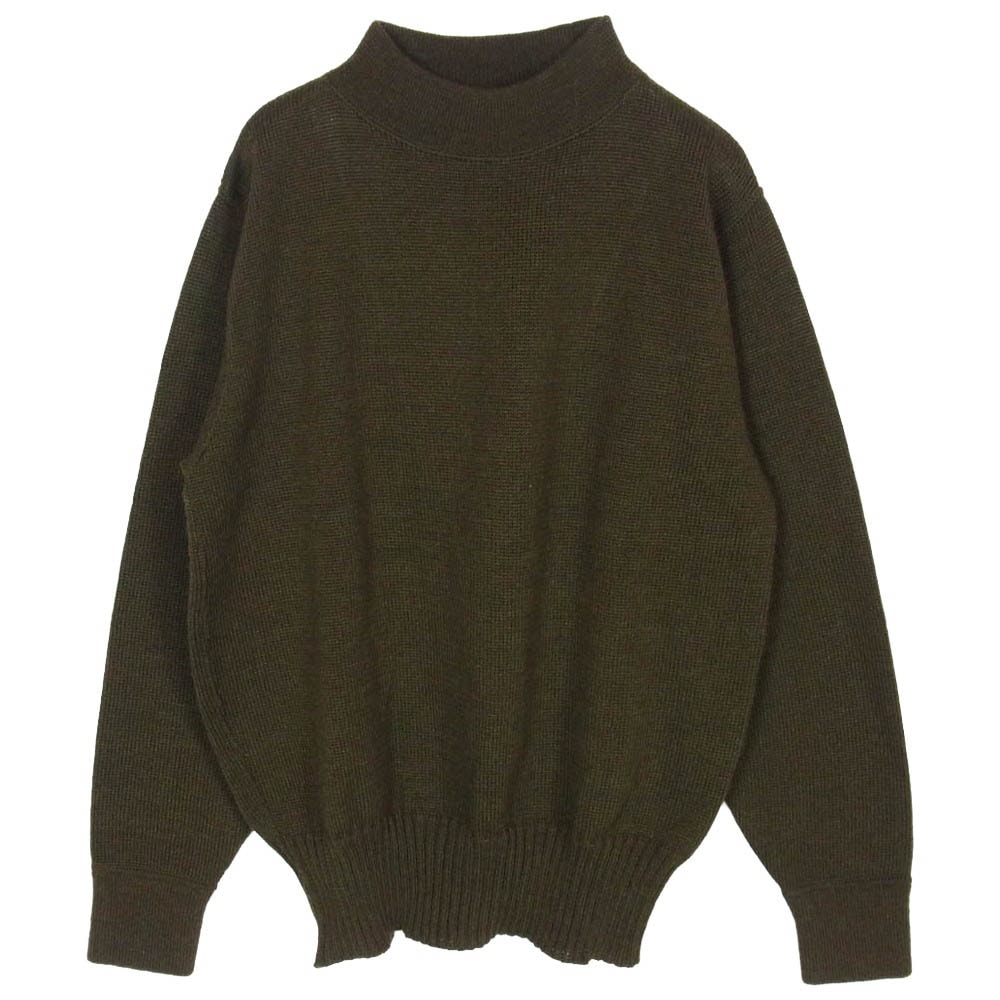 The REAL McCOY'S ザリアルマッコイズ MC18102 USN WOOL JERSEY クルーネック ウール ミリタリー ニット セーター オリーブ 38【中古】
