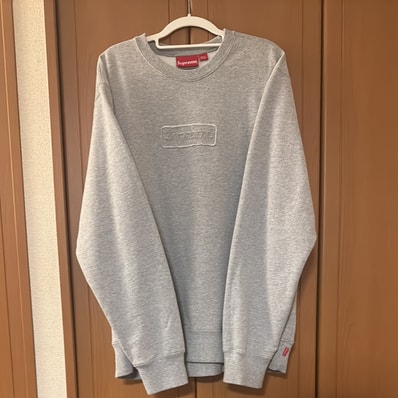 Supreme Cutout Logo Crewneck "Grey"