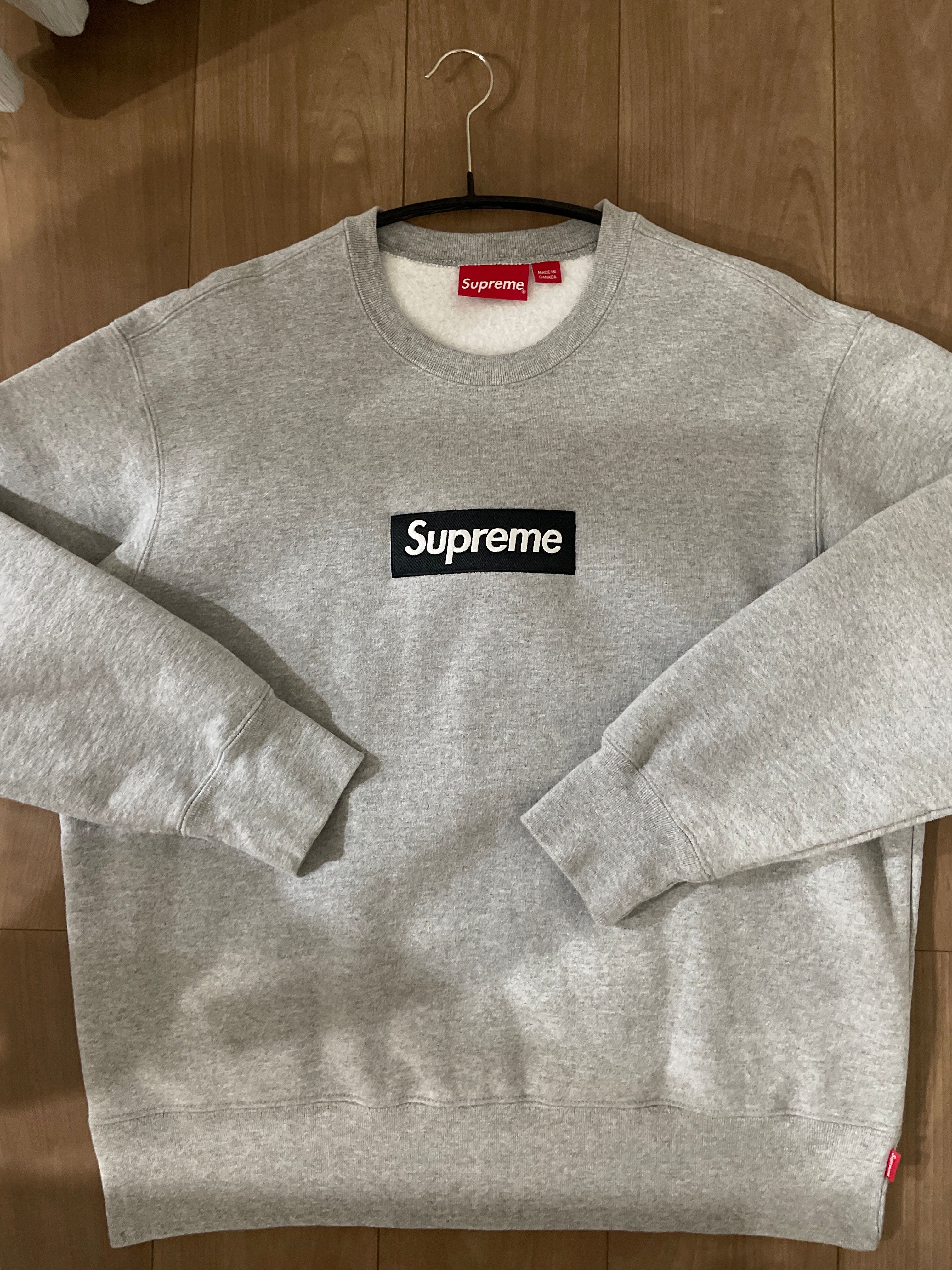 Supreme Box Logo Crewneck "Heather Grey" (22FW)