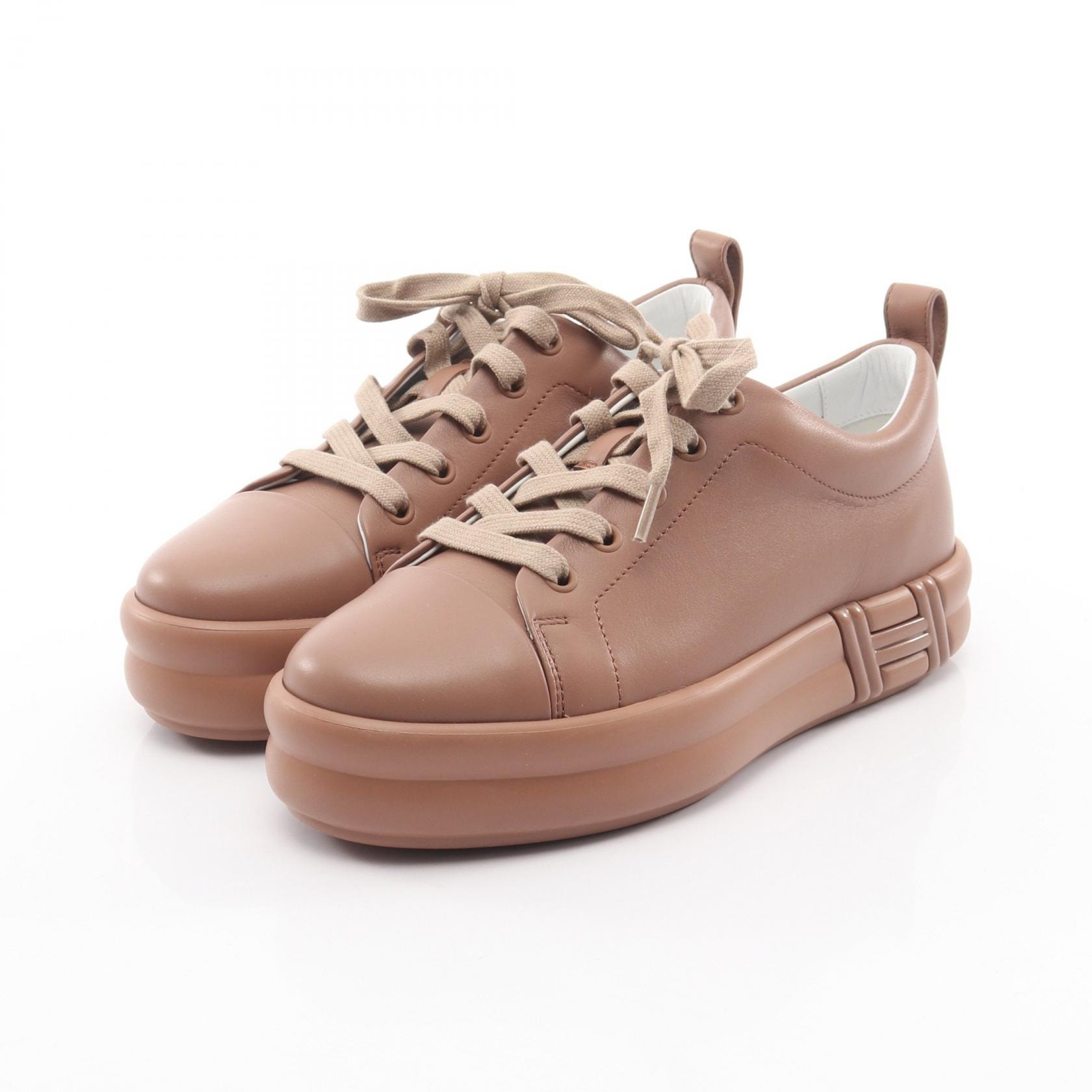 エルメス HERMES ハッピー スニーカー 靴 レザー レディース ピンク系 【中古】