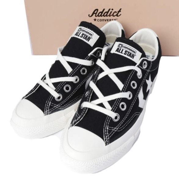 新品 CONVERSE ADDICT コンバースアディクト ALL STAR II CANVAS OX 2025 オールスター キャンバス オックス 1AD810 US4.5(23cm) BLACK スニーカー シューズ g27118