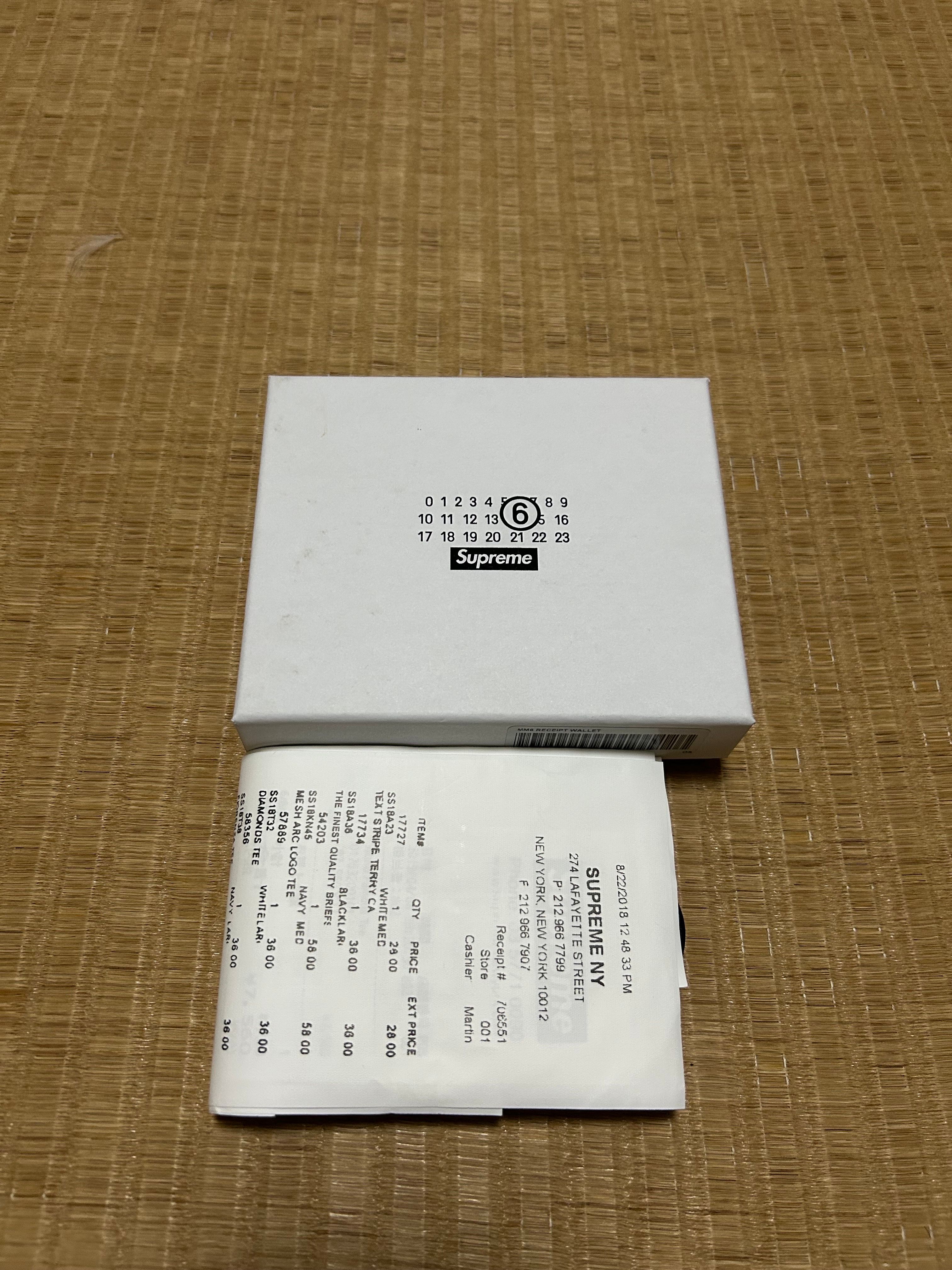 Supreme x MM6 Maison Margiela Receipt Wallet "White"