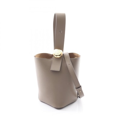 ロエベ LOEWE ペブルバケット ミニバッグ ハンドバッグ バッグ レザー レディース グレー系 AANBBBMX313170 【新品】