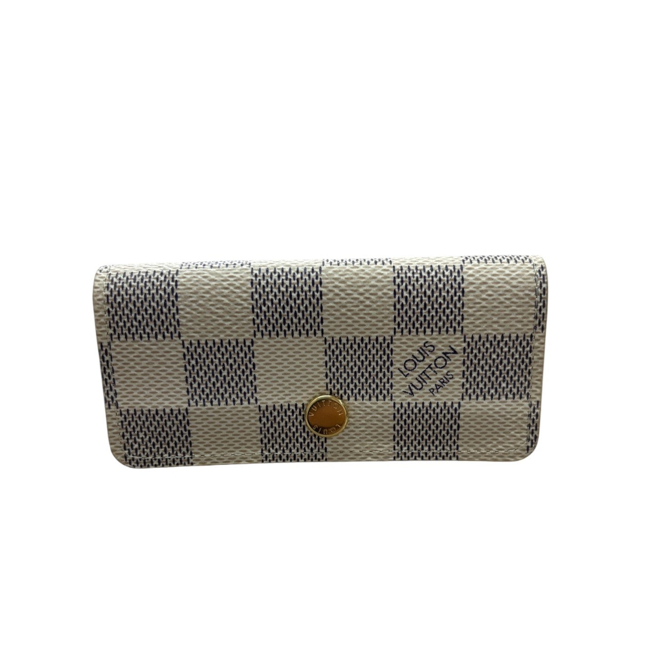 超美品 LOUIS VUITTON ルイヴィトン ダミエ アズール ミュルティクレ ホワイト ゴールド金具 PVC レザー/ キーケース 4連 S1-00022 【中古】