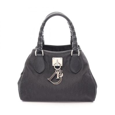 ディオール Dior ラブリー トロッター トートバッグ バッグ ナイロン レザー レディース ブラック系 【中古】