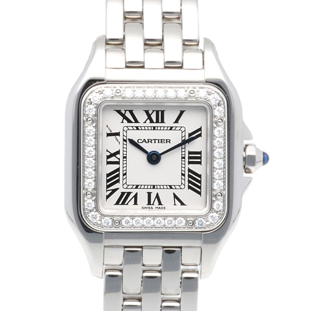 カルティエ パンテールSM 腕時計 時計 ステンレススチール W4PN0007 クオーツ レディース 1年保証 CARTIER  中古