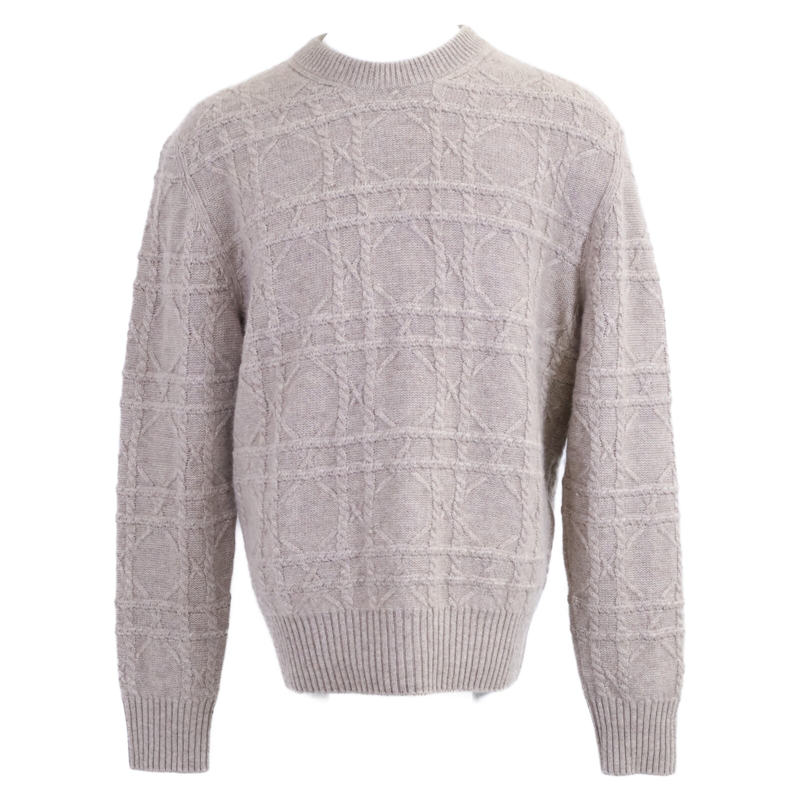 ディオール 美品 国内正規 513M627A7017 ディオールアイコン カナージュ ケーブルニット リネンxカシミヤセーター M