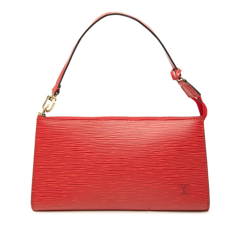 ルイ ヴィトン エピ ポシェット アクセソワール アクセサリーポーチ M52947 カスティリアンレッド レザー レディース LOUIS VUITTON 中古