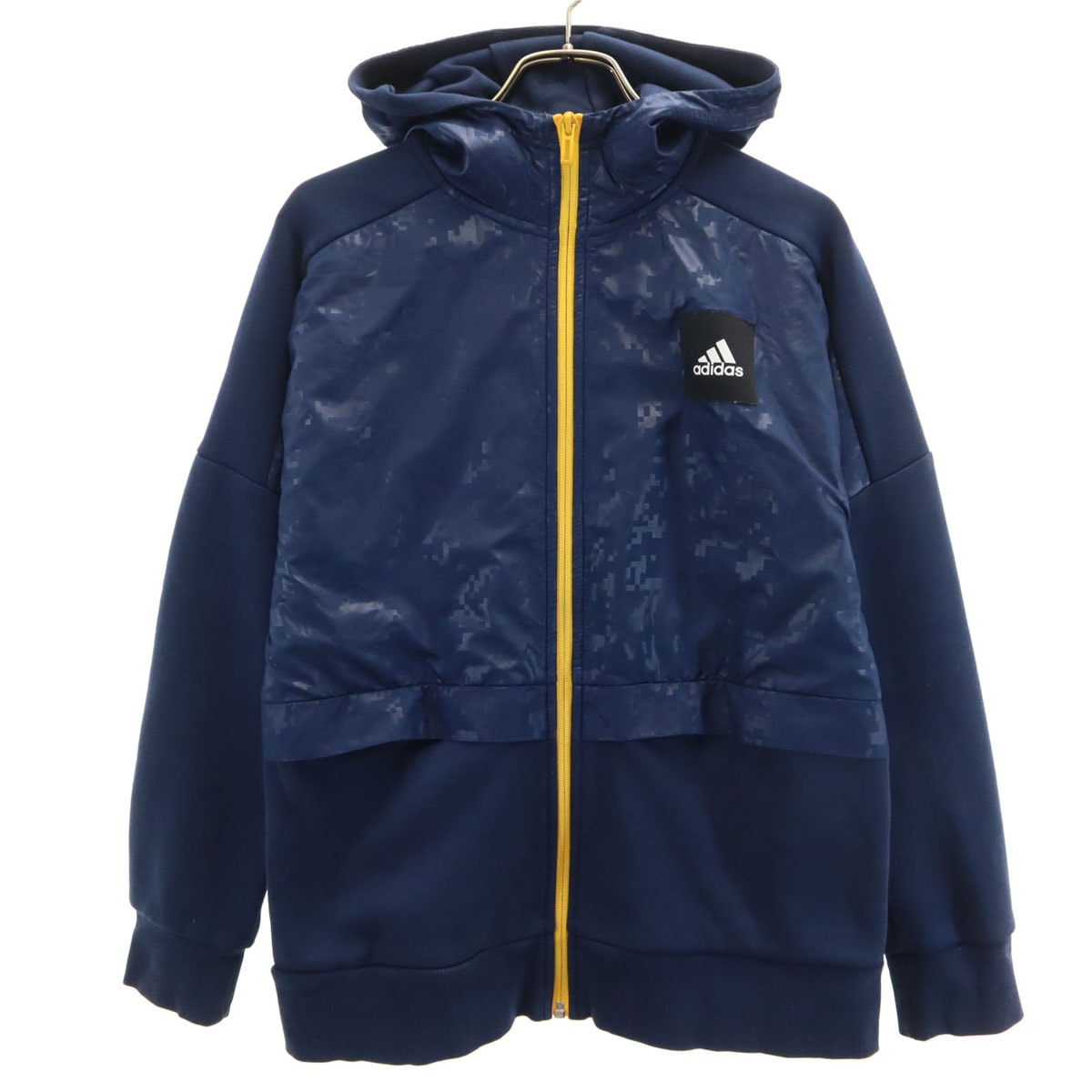 adidas アディダス 長袖 ジップパーカー 160 ネイビー