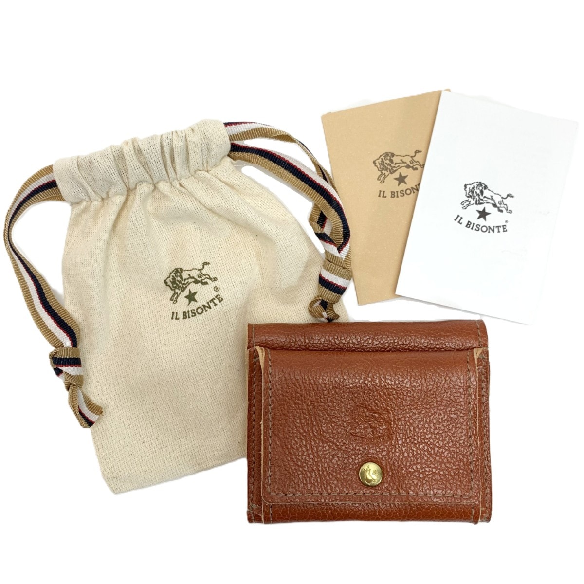 IL BISONTE イルビゾンテ 3つ折り財布 レザー ウォレット ブラウン