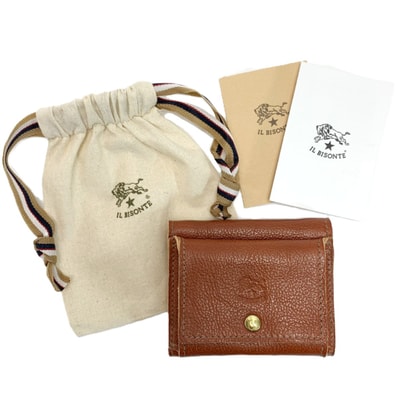 IL BISONTE イルビゾンテ 3つ折り財布 レザー ウォレット ブラウン