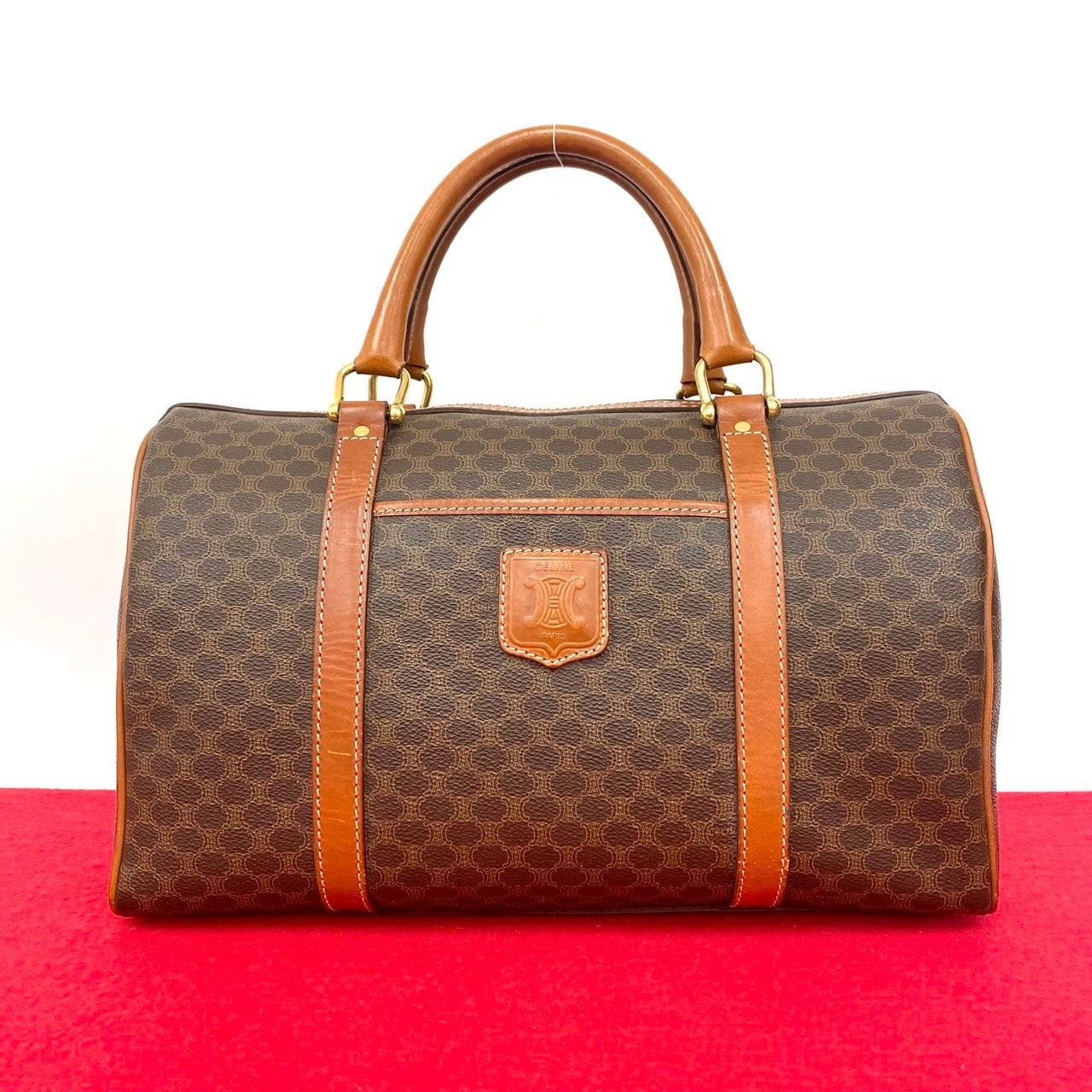 目立った傷や汚れなし】CELINE セリーヌ マカダム ブラゾン 柄 レザー