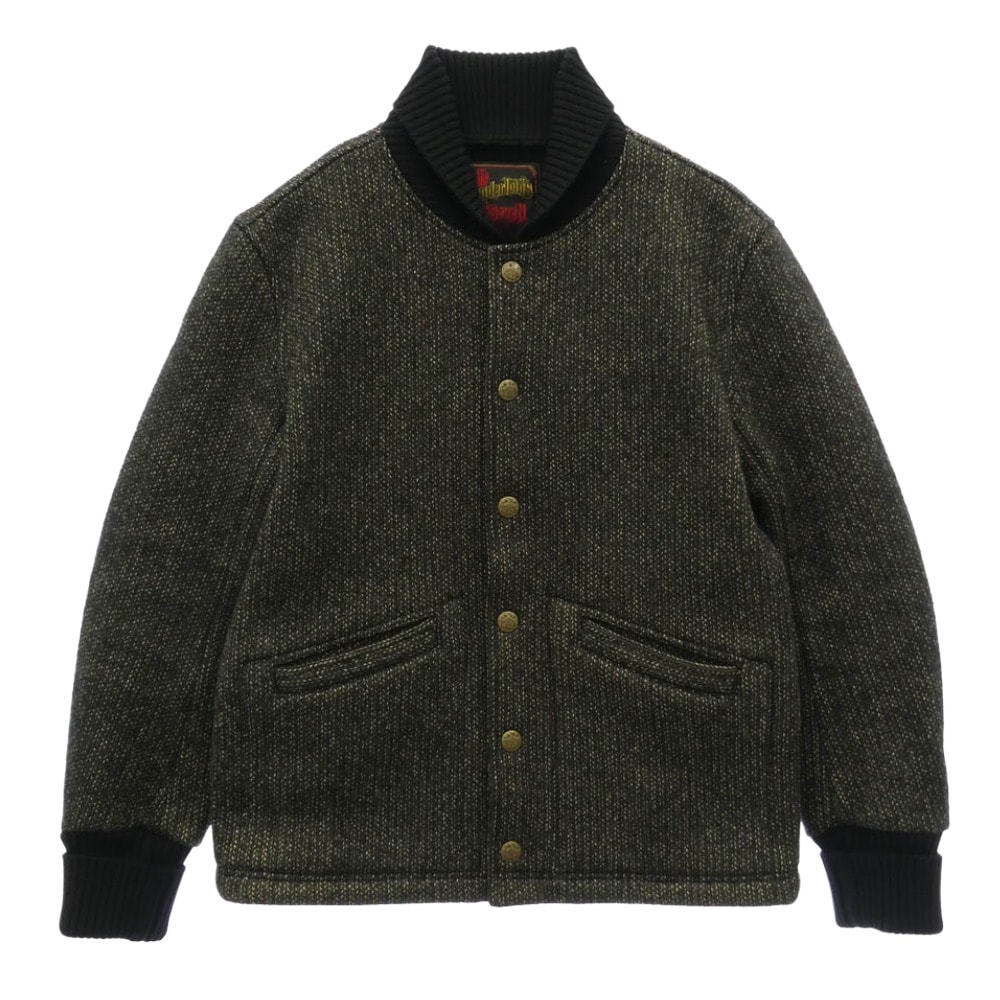 TENDERLOIN テンダーロイン T-BROWN BEACH JKT ブラウン ビーチ スナップボタン ウール ニット ジャケット ダークブラウン系 S【中古】