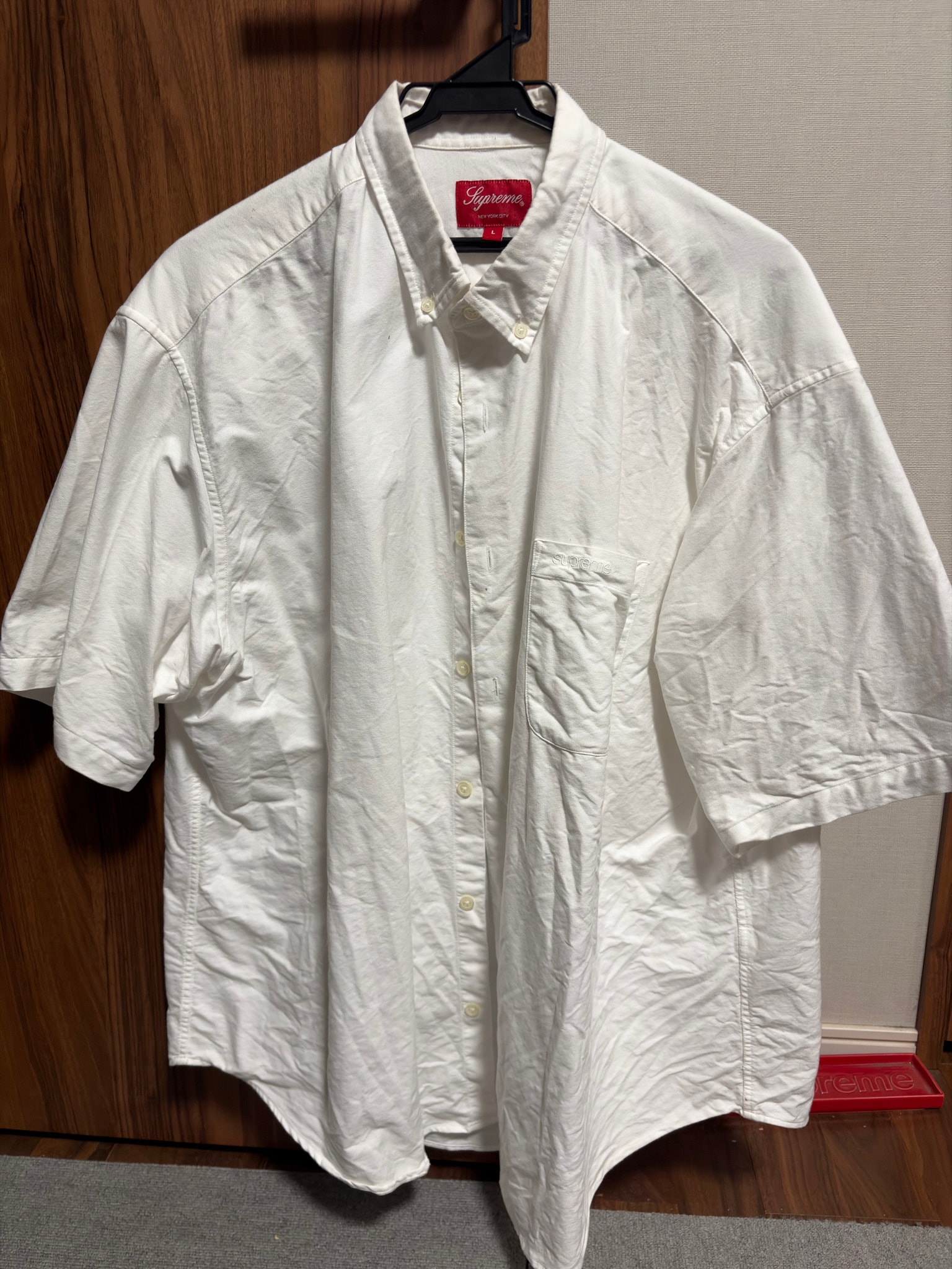 Supreme Loose Fit S/S Oxford Shirt (23SS) "White"