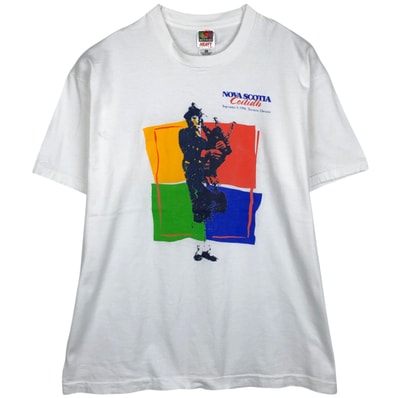 古着 90年代 フルーツオブザルーム FRUIT OF THE LOOM HEAVY cotton プリントTシャツ カナダ製 メンズXL相当 ヴィンテージ/eaa650388