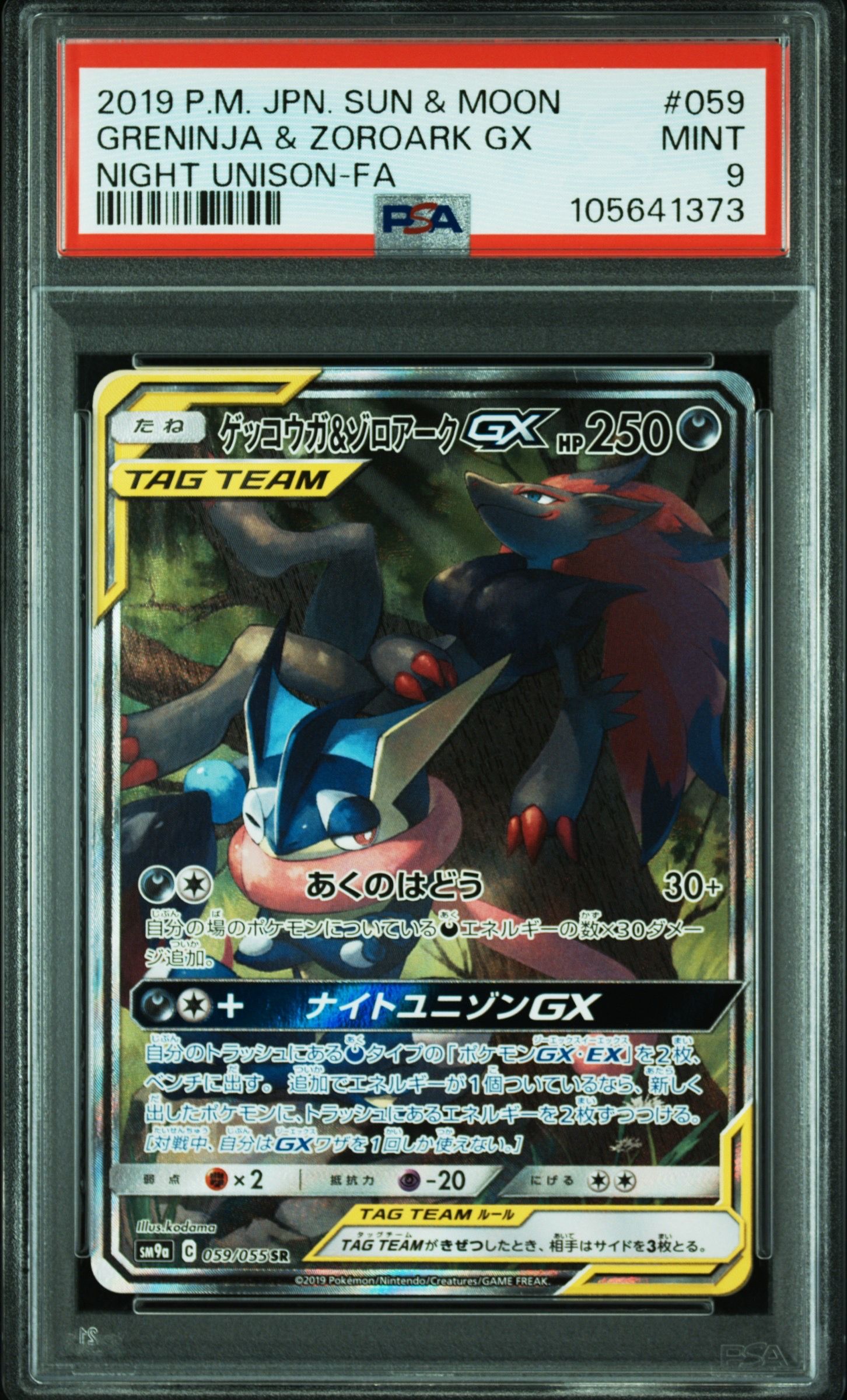ゲッコウガ&ゾロアークGX SR: SA[SM9a 059/055](強化拡張パック「ナイトユニゾン」)