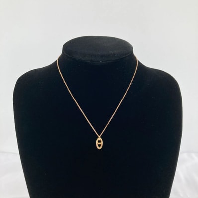 HERMES(エルメス) ファランドールネックレス PM AU750(PG) 5.05g ゴールド