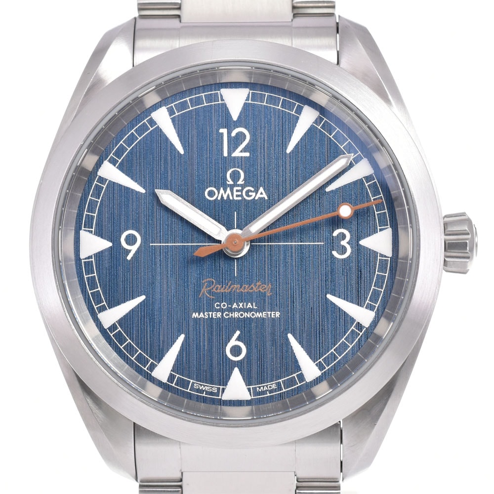 オメガ OMEGA 220.10.40.20.03.001 シーマスター レイルマスター CO-AXIAL 自動巻き メンズ 美品 箱・保証書付き B#146863