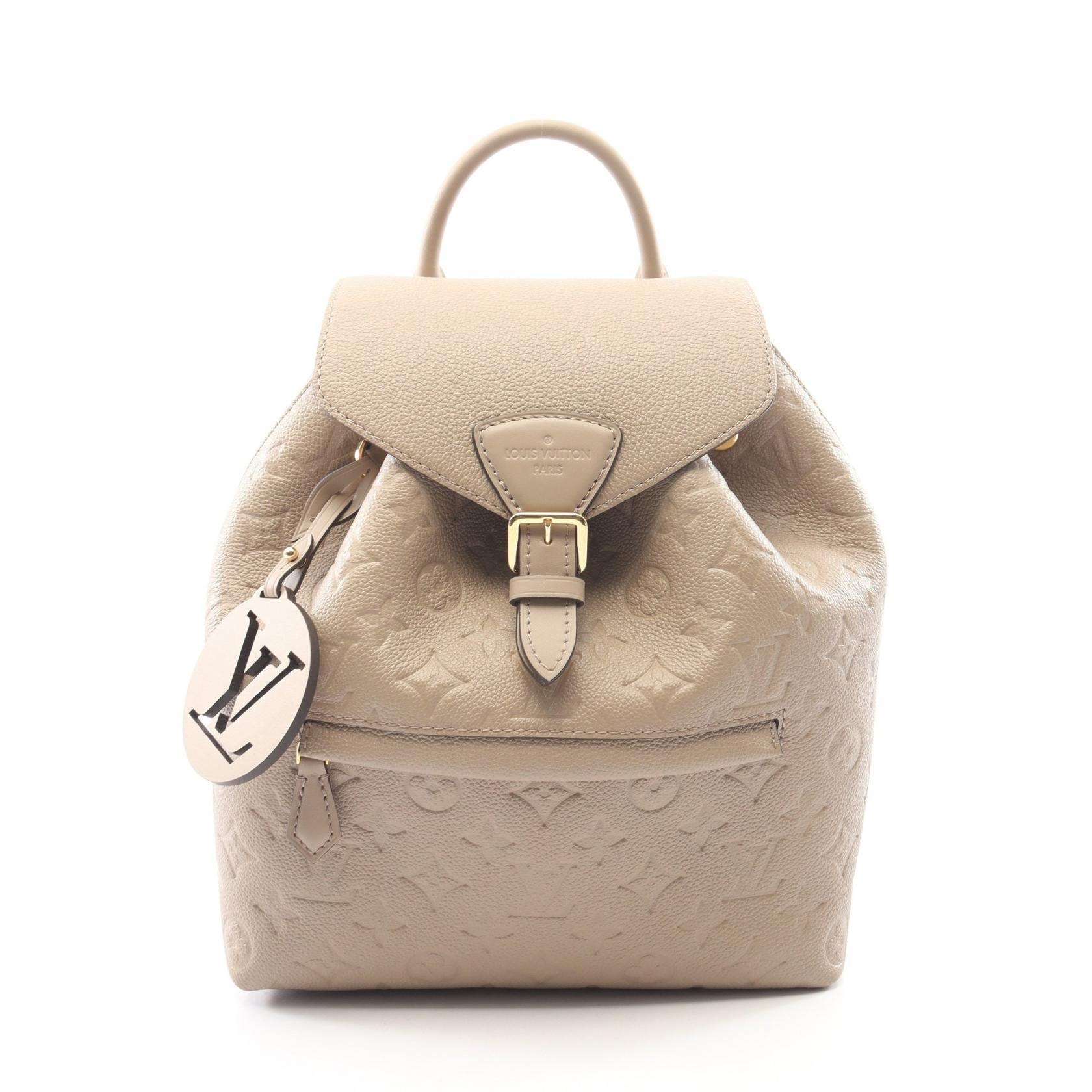 ルイ・ヴィトン LOUIS VUITTON モンスリPM モノグラムアンプラント トゥルトレール リュックサック バックパック バッグ レザー レディース ベージュ系 M45410 【中古】
