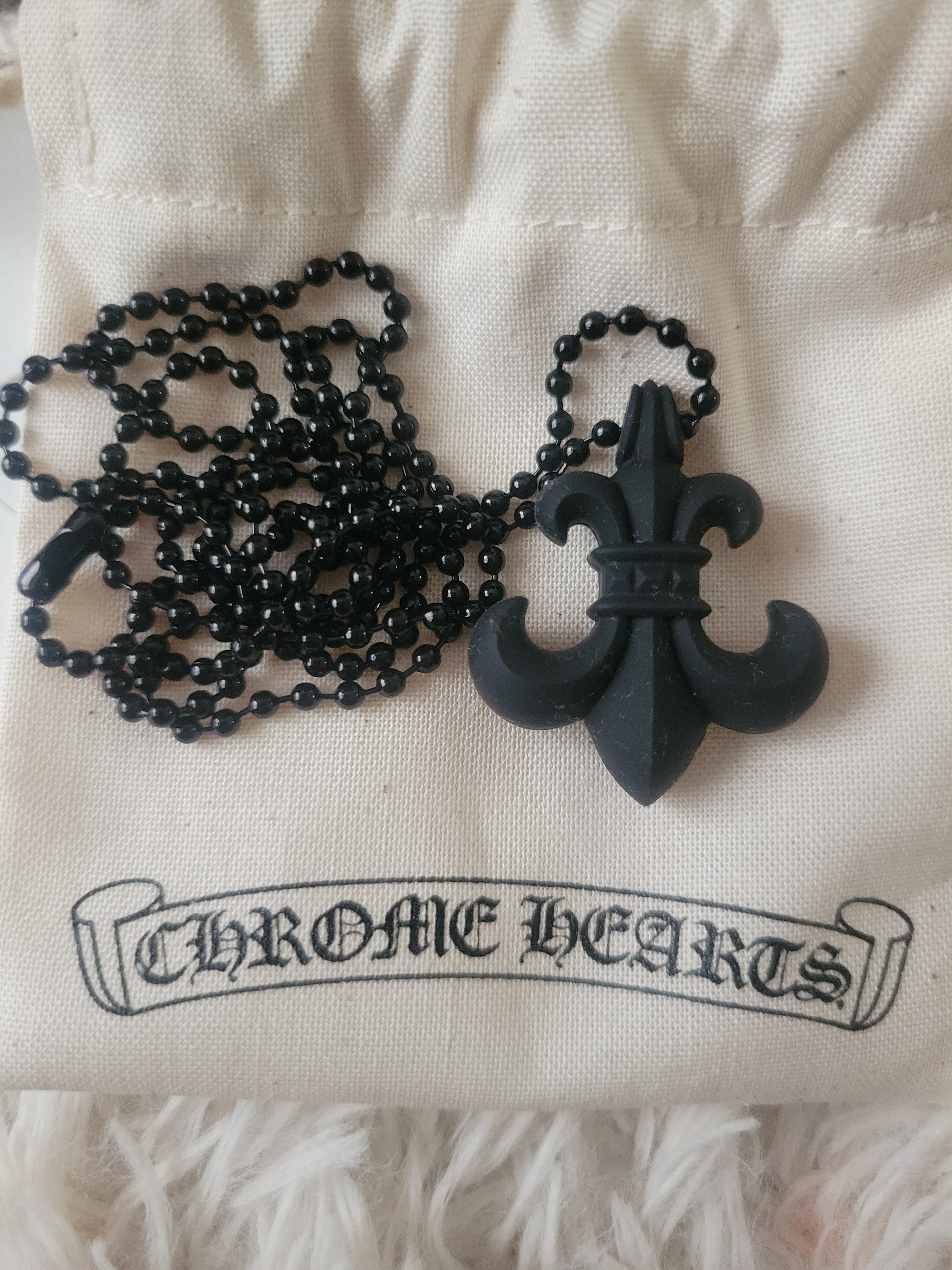 Chrome Hearts Rubber BS Flare Silicone Necklace "Black"