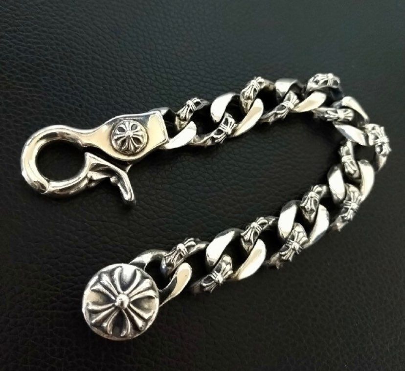 Chrome Hearts Fancy Link Bracelet / Clip "Silver"
