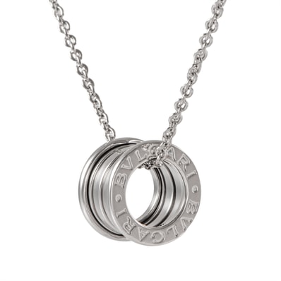 BVLGARI ブルガリ ビーゼロワン ネックレス ペンダント K18WG シルバー【中古】