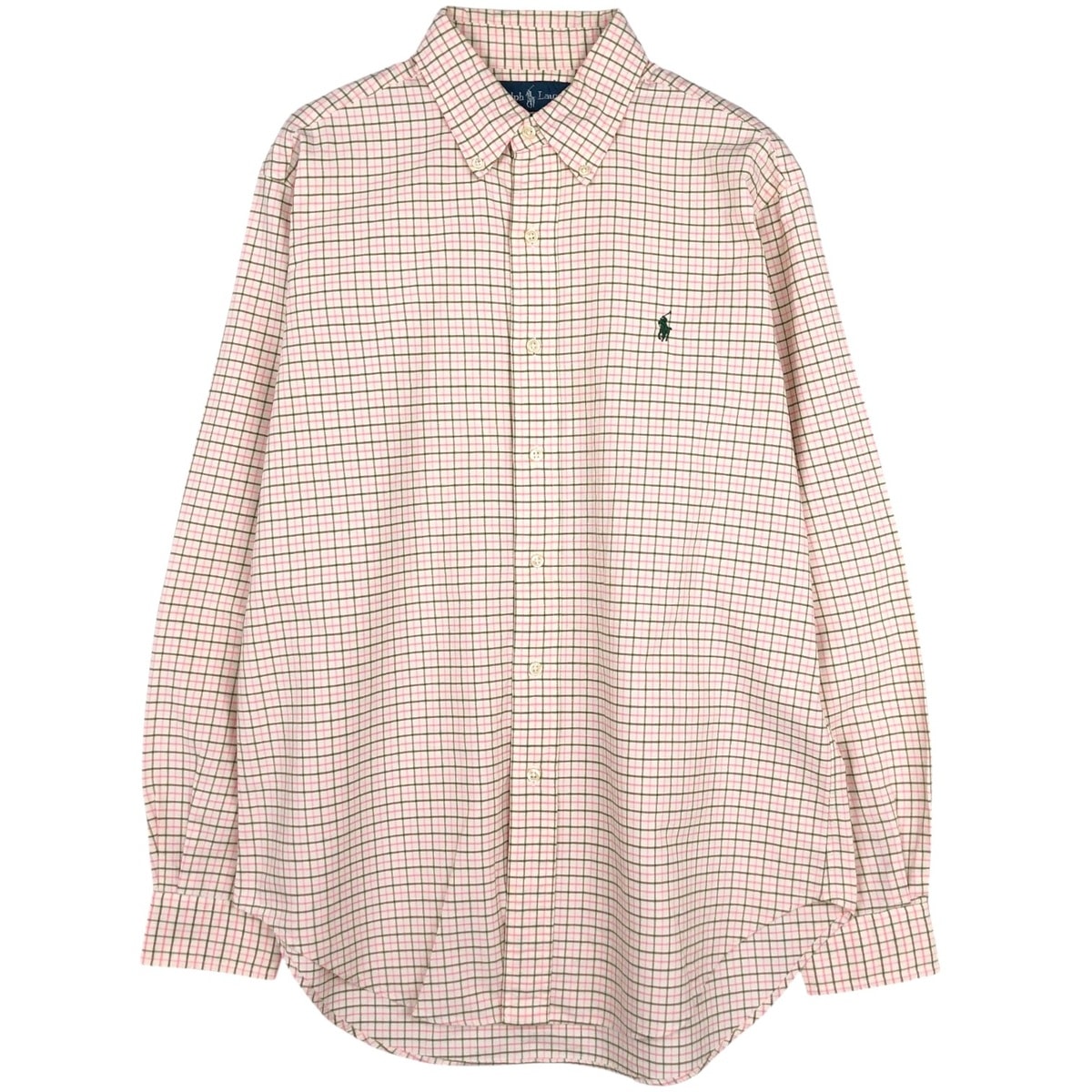 古着 ラルフローレン Ralph Lauren CLASSIC FIT クラシックフィット 長袖 ボタンダウンチェックシャツ メンズM相当/eaa662737