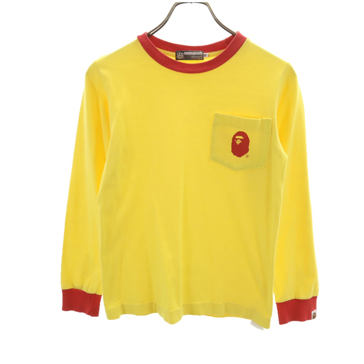 希少XL A BATHING APE×COMME des GARCONS ロンT A BATHING APE x COMME des GARCONS OSAKA WAFFLE L/S Tee 