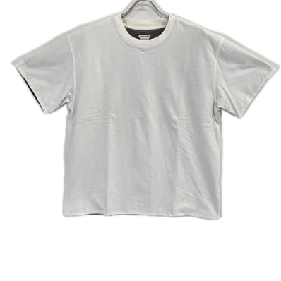 ボッテガヴェネタ 744998 ホワイト リラックスフィット ダブルレイヤー コットンTシャツ S