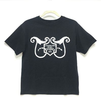 エルメス HERMES マキシ プリント Tシャツ 半袖Tシャツ コットン ブラック