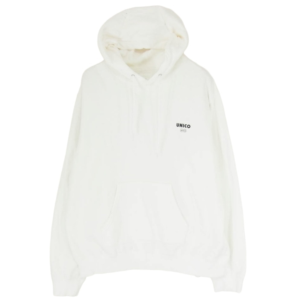 uniform experiment ユニフォームエクスペリメント パーカー UE-220077 UNICO PULLOVER SWEAT HOODIE プルオーバー スウェット フーディー パーカー ホワイト系 2【中古】