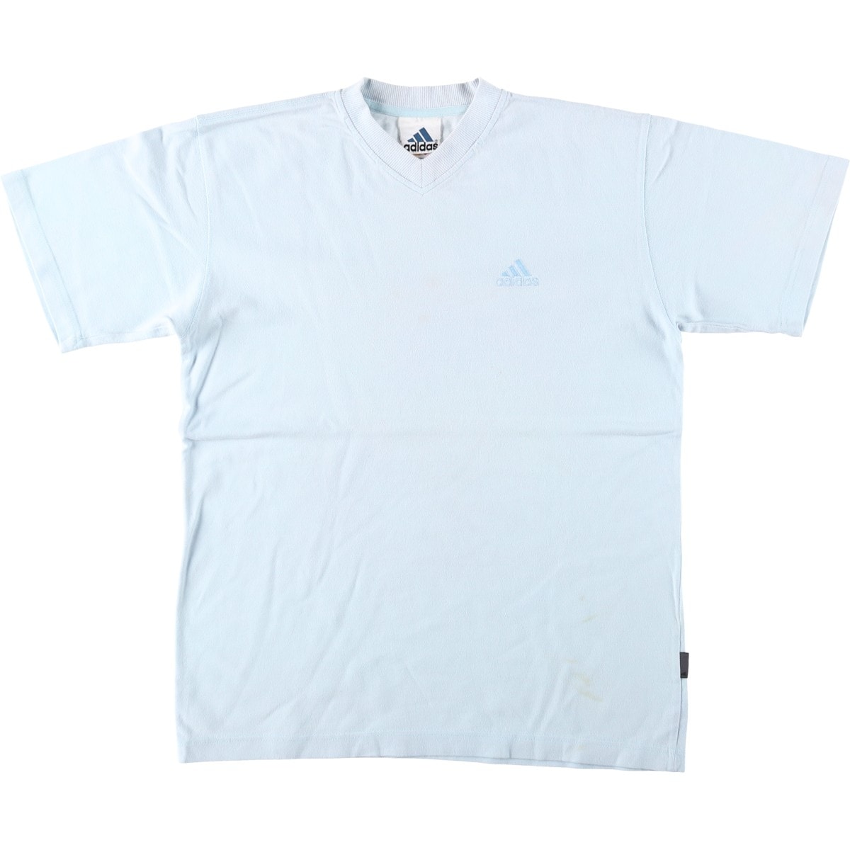 古着 00年代 アディダス adidas Vネック 鹿の子 ワンポイントロゴTシャツ メンズS相当/eaa657773