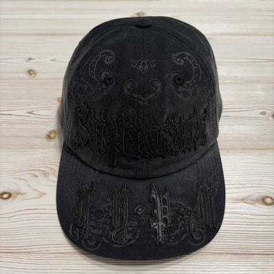 Supreme Leather Applique 6-Panel "Black"