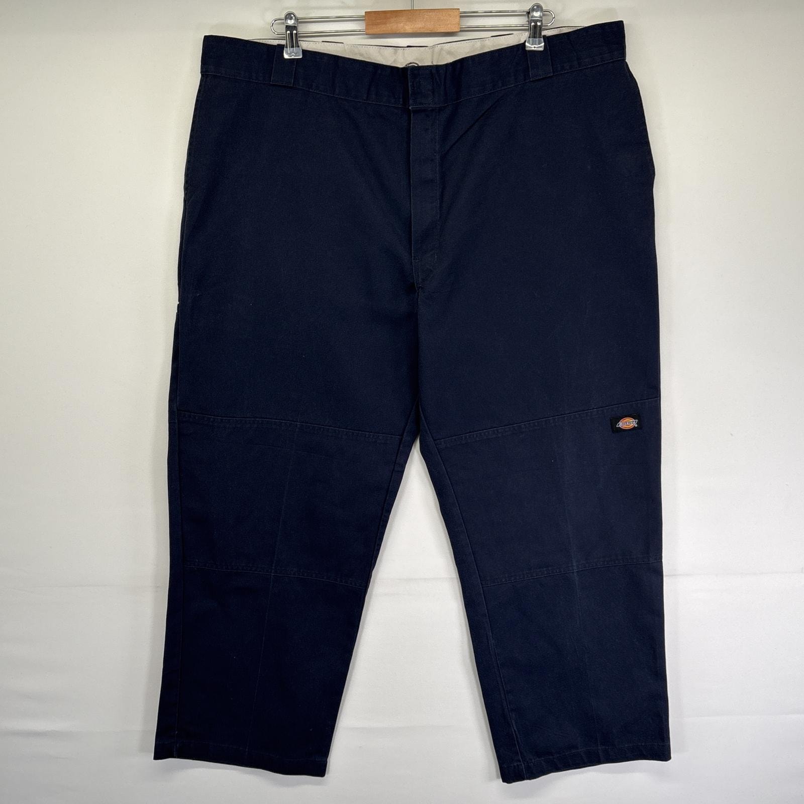 古着 ディッキーズ Dickies ワークパンツ ダブルニー ルーズフィット チノパン ジッパーフライ 作業着 w44 L30 ネイビー メンズ