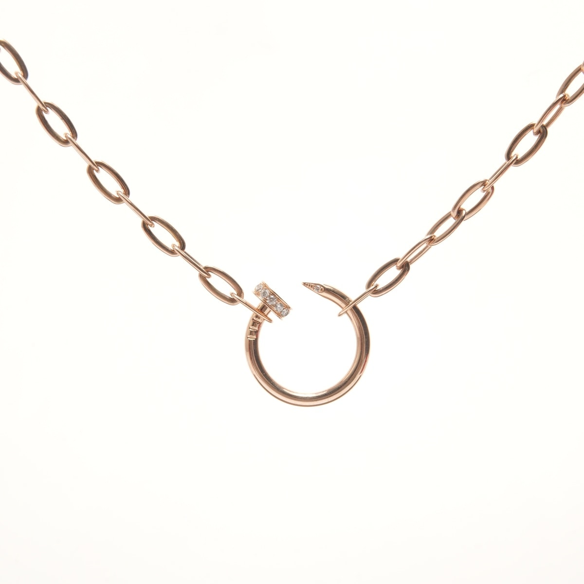 カルティエ CARTIER ジュストアンクルダイヤ Au750 ピンクゴールド ネックレス【中古】