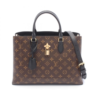 ルイ・ヴィトン LOUIS VUITTON フラワー トート モノグラム ノワール ハンドバッグ バッグ PVCコーティングキャンバス レザー レディース ブラウン系 / ブラック系 M43550 【中古】