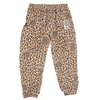 WACKO MARIA ワコマリア 22AW BEP-WM-TP02 × BlackEyePatch ブラックアイパッチ LEOPARD TRACK PANTS ロゴ刺繍 レオパード柄 トラックパンツ ブラウン系 L【中古】