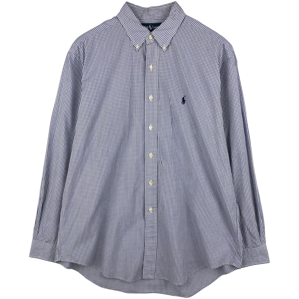 古着 ラルフローレン Ralph Lauren YARMOUTH 長袖 ボタンダウンチェックシャツ メンズL相当/eaa607068