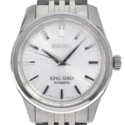 セイコー SEIKO SDKS001/6R31-00D0 KS キングセイコー シルバー 自動巻き メンズ 良品 腕時計 E#147447