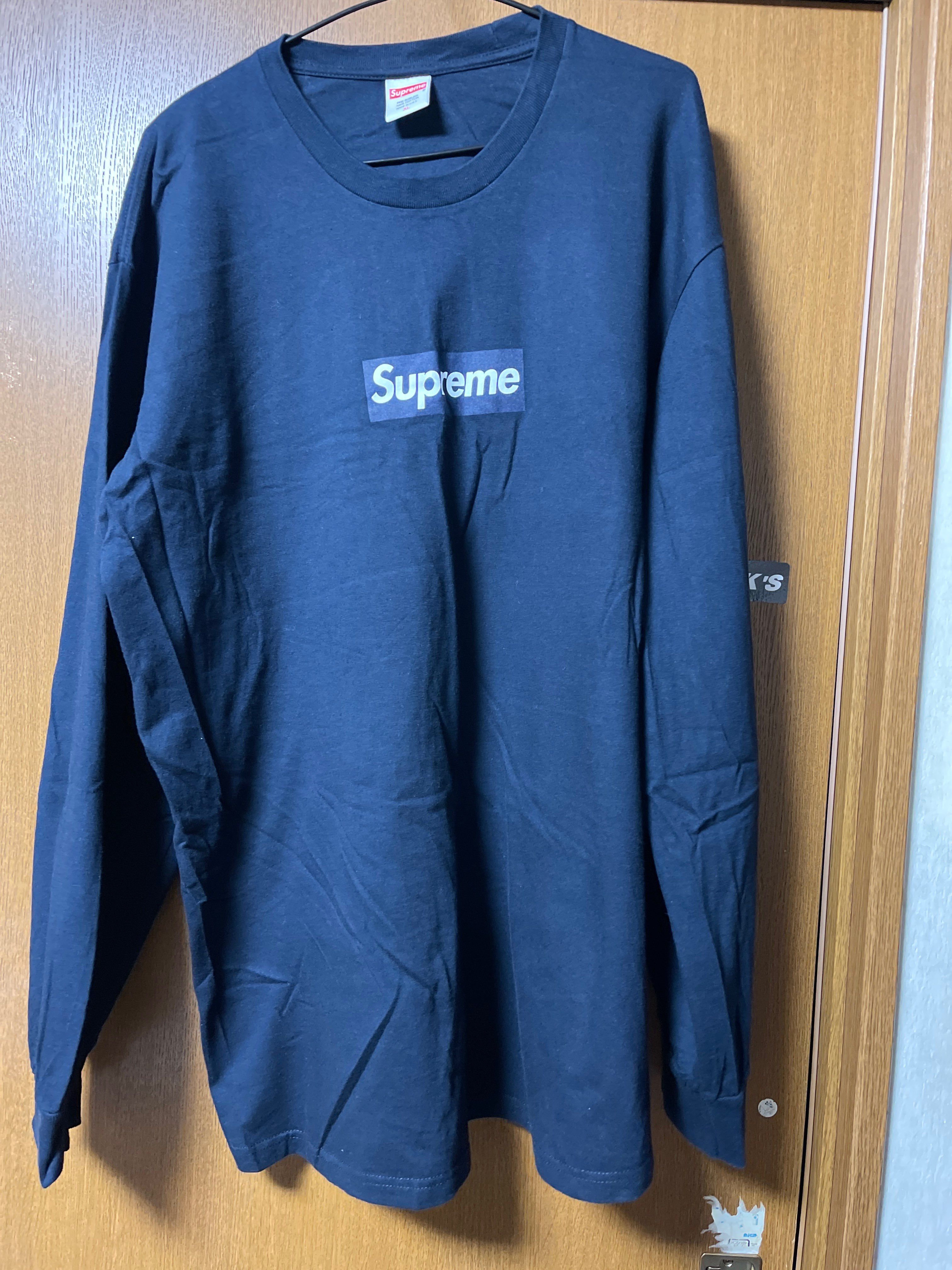 Supreme Box Logo L/S Tee "Navy"