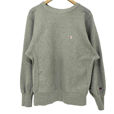 90s REVERSE WEAVE リバースウィーブ 刺繍タグ 目あり クルーネック スウェット【1141383092516】