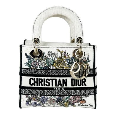 クリスチャンディオール Christian Dior ハンドバッグ ショルダーバッグ レディ ディライト スモール キャンバス ホワイト/マルチカラー レディース【中古】 z11081