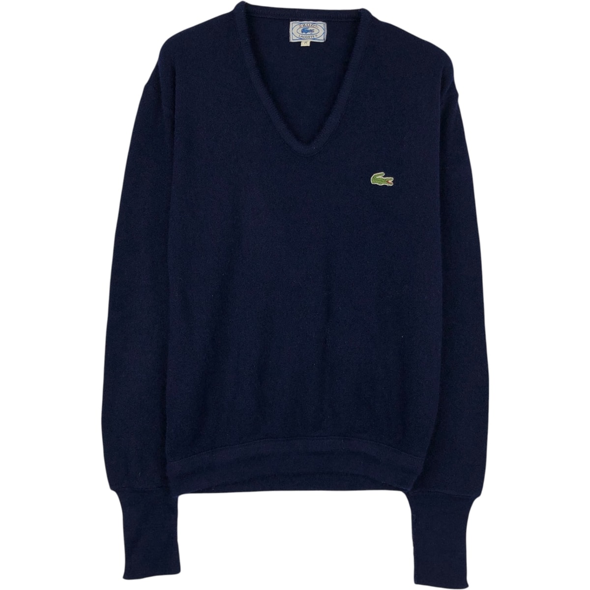 古着70~80年代 ラコステ LACOSTE IZOD Vネック アクリルニットセーター USA製 メンズM相当 ヴィンテージ/eaa627549