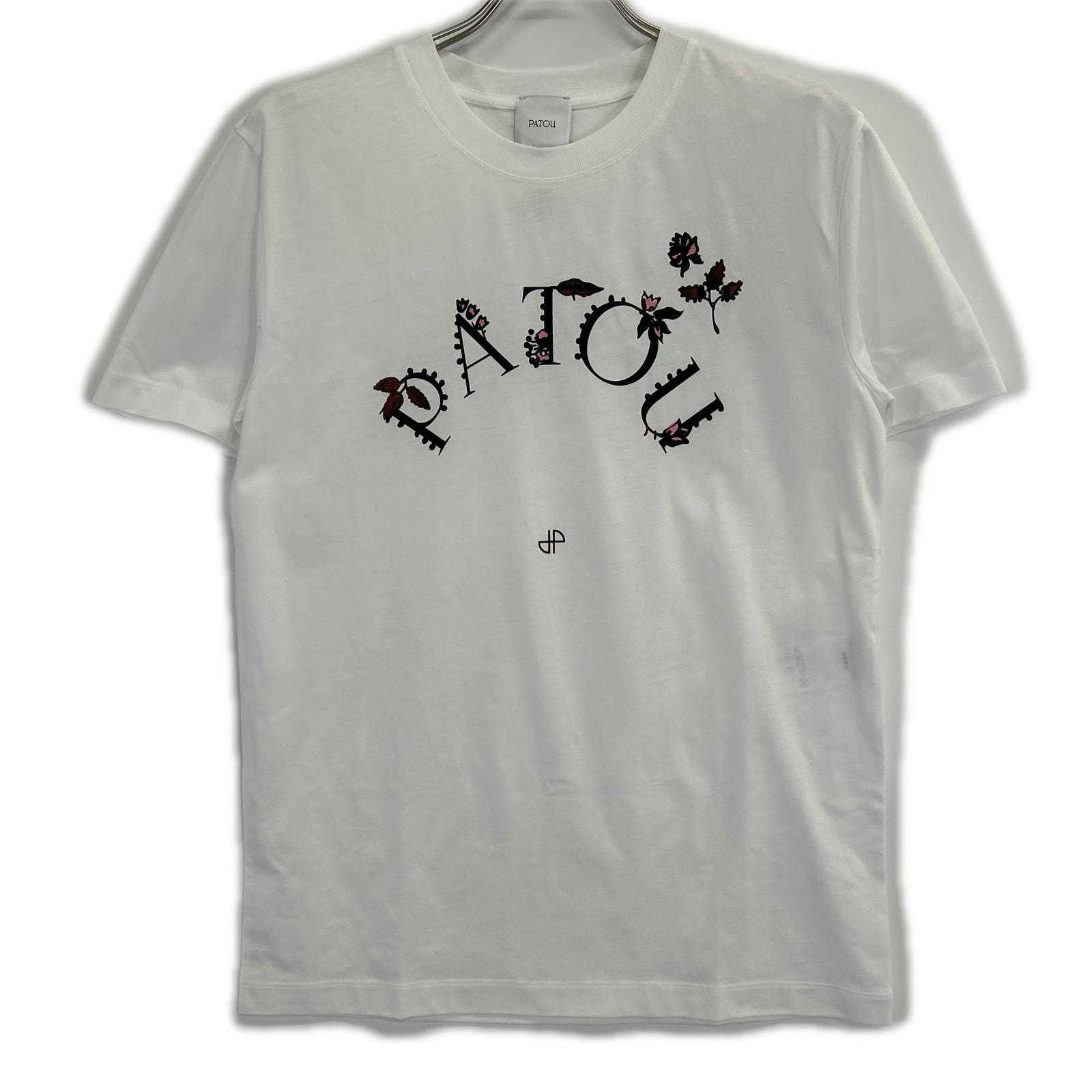 パトゥ JE0889999001W ホワイト オーガニックコットン製フローラルパトゥカーブロゴTシャツ XS
