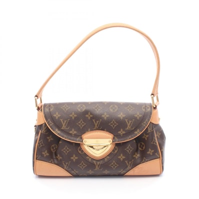 ルイ・ヴィトン LOUIS VUITTON ビバリーMM ショルダーバッグ バッグ PVCコーティングキャンバス レザー モノグラム レディース ブラウン系 M40121 【中古】