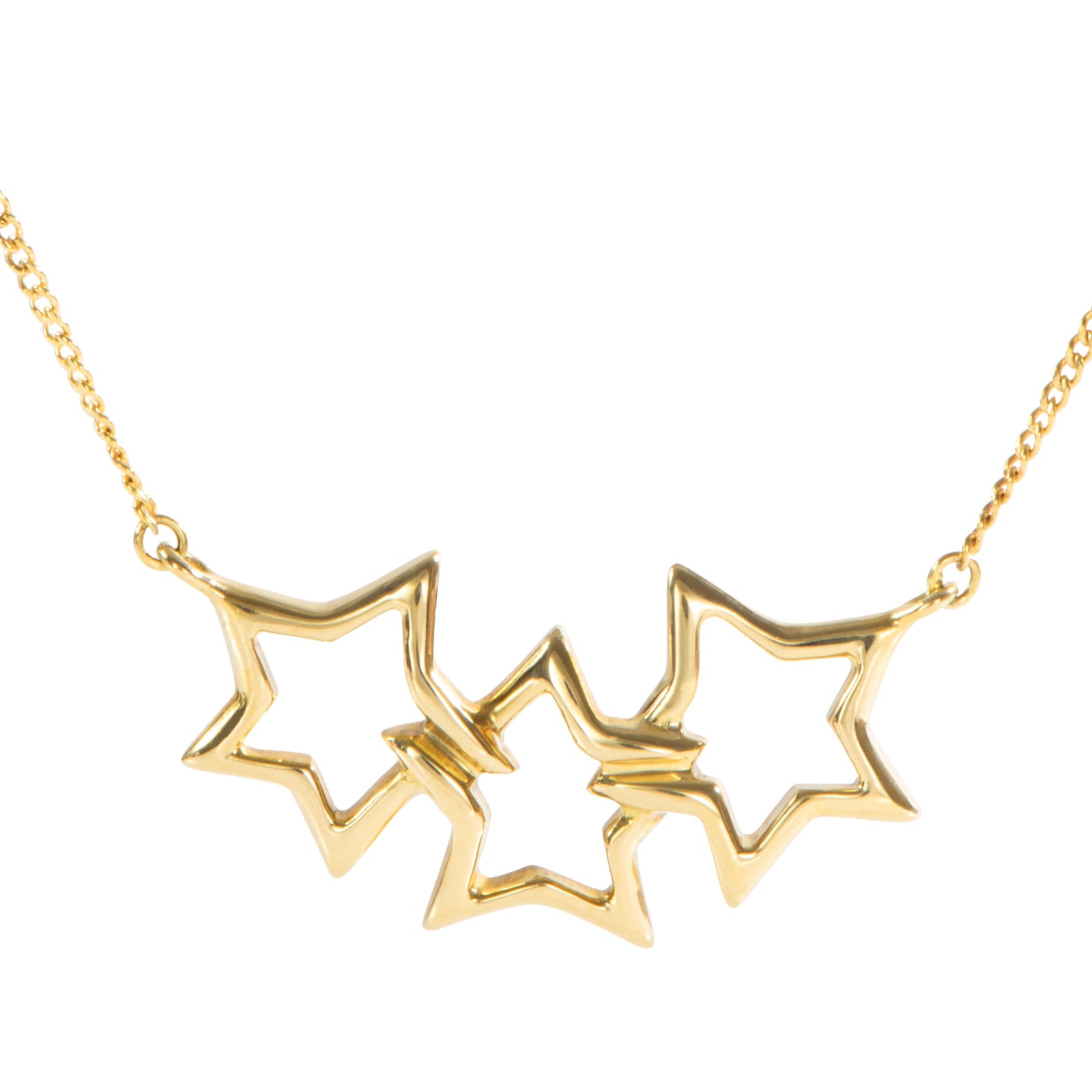 TIFFANY&Co. ティファニー トリプルスター ペンダント ネックレス ゴールド【中古】