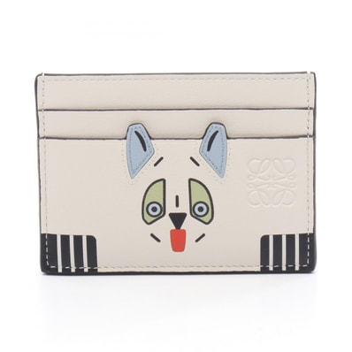 ロエベ LOEWE フューチャリスト キャット カードケース アクセサリー レザー レディース ホワイト系 / マルチカラー C643322X54 【新品】