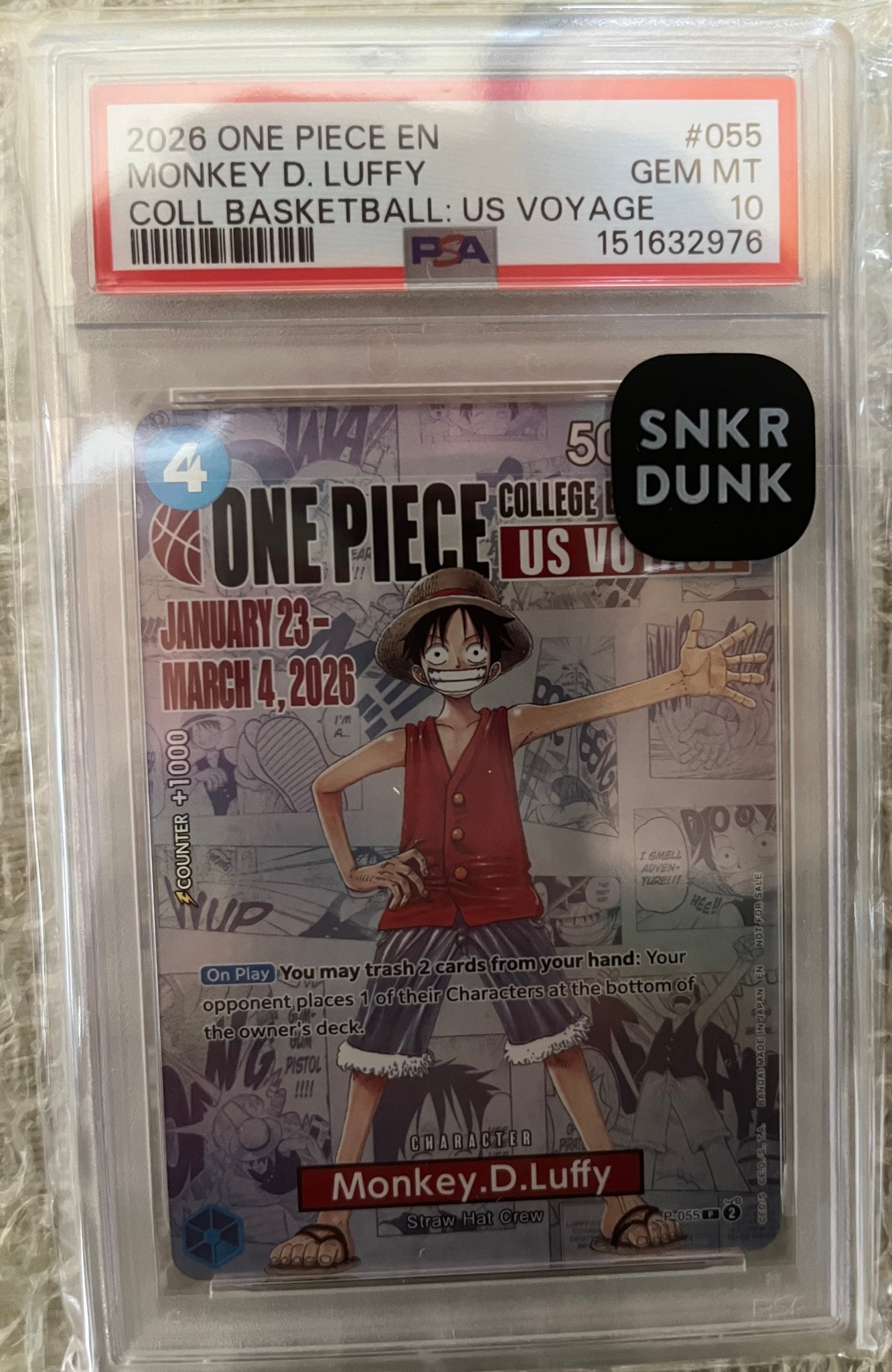 PSA10】モンキー・D・ルフィ：P (開封済) [P-055]【英語版