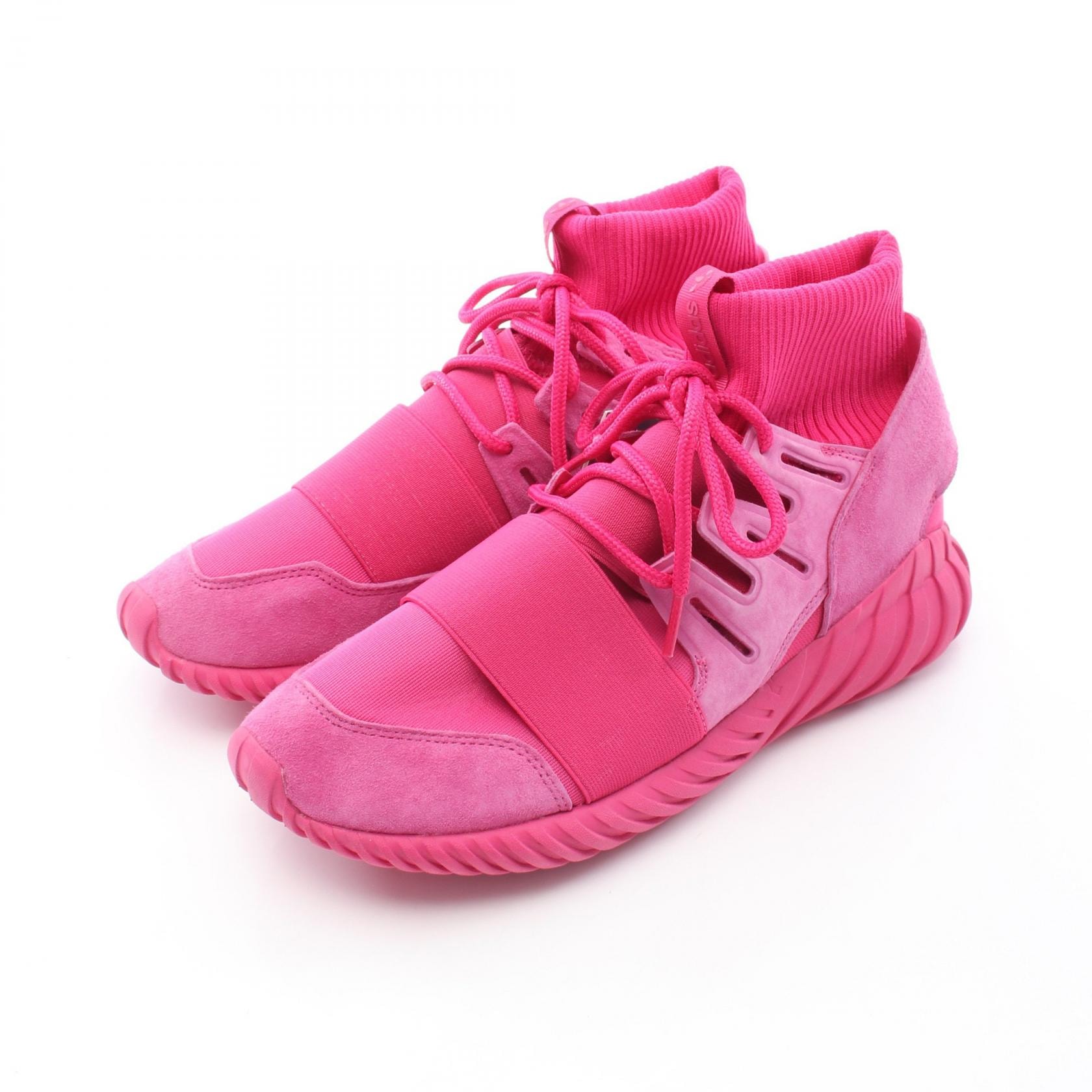 アディダス adidas TUBULAR DOOM スニーカー 靴 ファブリック スウェード メンズ ピンク系 S74795 【中古】